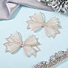2Pcs Bowknot Polyester Rhinestone Shoe Decorations FIND-GO0002-35-5