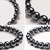 SUNNYCLUE Non-magnetic Synthetic Hematite Round Beads Stretch Bracelets BJEW-PH0001-8mm-22-4
