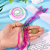 12 Strands 3 Styles Gradient Color Baking Paint Glass Bead Strands DGLA-TA0001-21F-7