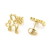 Hollow Out Unicorn 304 Stainless Steel Stud Earrings LS-EJEW-G359-05G-2