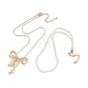 Fashionable Necklace Sets NJEW-K384-06G-2