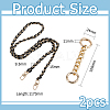 1Pc Black PU Leather Alloy Purse Chains FIND-HS0001-91G-2