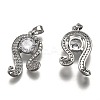 Brass Clear Cubic Zirconia Constellation Charms KK-B031-12P-2