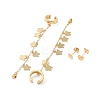 Rack Plating Brass Cuff Earrings for Women EJEW-G394-07B-G-2