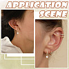 24Pcs 3 Styles Brass Textured Hoop Earrings EJEW-SC0010-89G-6