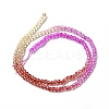 Transparent Gradient Color Glass Beads Strands GLAA-H021-01B-10-4
