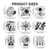 1 Set Divination Theme PET Hollow Out Drawing Painting Stencils DIY-MA0003-72-2