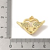 Rack Plating Brass Micro Pave Clear Cubic Zirconia Pendants KK-P267-02G-3