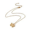 Initial Letter with Butterfly Pendant Necklace LS-NJEW-C026-01G-X-2