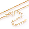 Brass Wheat Chain Necklaces NJEW-N054-08G-2