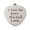 Non-Tarnish Valentine's Day 201 Stainless Steel Pendants STAS-L079-24P-02-1