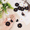 60Pcs 4 Style Sunflower & Love Heart Shape Computerized Embroidery Cloth Iron on/Sew on Patches DIY-GF0006-77-3