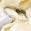 304 Stainless Steel Hinged Enamel Bangles for Women BJEW-F474-39P-2