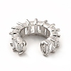 Cubic Zirconia Tennis Cuff Earrings EJEW-K093-09P-05-3