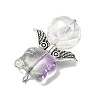 8Pcs 8 Colors Glass Beaded Pendants PALLOY-JF04426-5