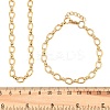 304 Stainless Steel Cable Chains Bracelet & Necklace Jewelry Sets SJEW-L199-01G-4