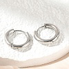 Tarnish Resistant 201 Stainless Steel Huggie Hoop Earrings MAK-R021-15mm-3