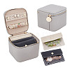 Portable Imitation Leather Jewelry Storage Zipper Boxs with 4 Insert Bags CON-WH0202-001D-1
