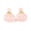 Natural Rose Quartz Perfume Bottle Pendants G-L623-07G-04-1