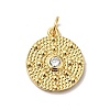 Rack Plating Brass Micro Pave Clear Cubic Zirconia Pendants LS-KK-H431-21G-1