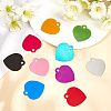 30Pcs 10 Colors Aluminum Blank Pendants ALUM-FH0001-06-4