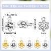 100Pcs 2 Colors Tibetan Style Alloy Charms FIND-SC0010-74-2