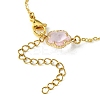 Glass Flower Link Bracelets BJEW-JB10219-01-4