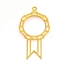 Alloy Open Back Bezel Pendants PALLOY-WH0091-38G-1