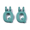 Spray Painted Alloy  2-Loop Link Pendants PALLOY-T075-48Q-RS-2