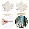 2 Sets 2 Style Autumn Theme Maple Leaf Unfinished Cutouts Wooden Decoration WOCR-GF0001-01-6