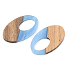 Opaque Resin & Walnut Wood Pendants RESI-S389-005A-C01-2