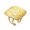 304 Stainless Steel Open Cuff Ring for Women RJEW-B109-03G-03-2