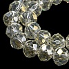 Electroplate Transparent Glass Beads Strands EGLA-A034-T1mm-T16-6