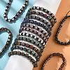 Adjustable Natural & Synthetic Gemstone and Non-magnetic Synthetic Hematite Braided Bead Bracelets BJEW-Z090-01-1