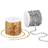 2 Colors 304 Stainless Steel Paperclip Chains CHS-PH0001-10-1