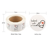 6 Rolls 3 Style Word Handmade with Love Self-Adhesive Kraft Paper Stickers DIY-LS0003-33-3