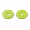 Flat Round Handmade Polymer Clay Beads CLAY-R067-12mm-10-7