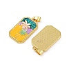 Brass Enamel Pendants KK-L190-012G-3