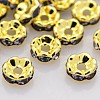 Brass Rhinestone Spacer Beads RB-A014-L6mm-18G-NF-1