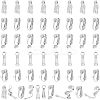 50Pcs 5 Style 201 & 304 Stainless Steel Clip-on Earring Converters Findings STAS-UN0038-19-1