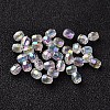 AB Color Plated Eco-Friendly Transparent Acrylic Barrel Beads TACR-L002-3mm-22-1