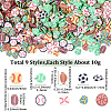 90Pcs 9 Styles Handmade Polymer Clay Beads CLAY-SC0002-77-2