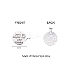 Tibetan Style Alloy Quote Pendants PALLOY-CJ0006-02-2