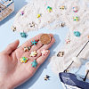84Pcs 2 Styles 7 Colors Ocean Theme Synthetic Turquoise Dyed Beads Strands G-UN0001-31-3