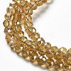 Electroplate Transparent Glass Beads Strands EGLA-A034-T4mm-H18-2