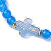Natural & Dyed Malaysia Jade Beads Stretch Bracelets for Women BJEW-JB13272-4