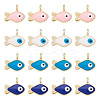 40Pcs Alloy Enamel Charms ENAM-PJ0001-15-1