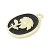 Rack Plating Spray Painted Alloy Pendants PALLOY-F018-14G-01-2