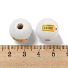 Printed Wood European Beads WOOD-L020-D10-3