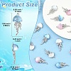 20Pcs 4 Colors Alloy Resin Pendants RESI-YW0005-73-3